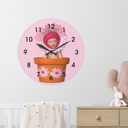 Petals  Playtime Bloom Pink Clock