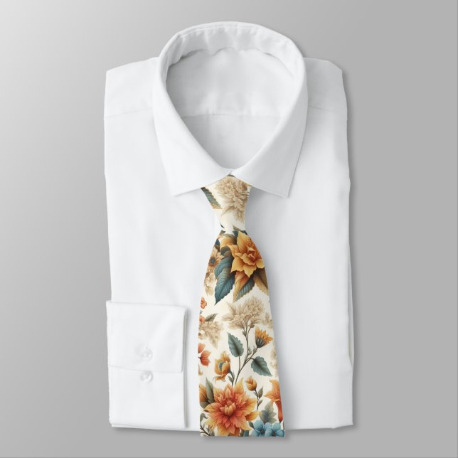 Petals & Poetry A Floral Affair Neck Tie (Tied)