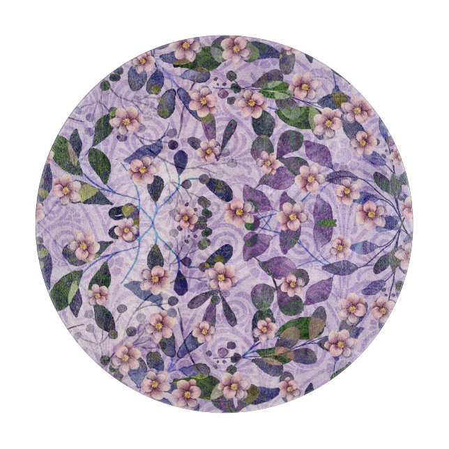 Petals & Poetry - Nature Inspired Floral Art - Cutting Board (Front)