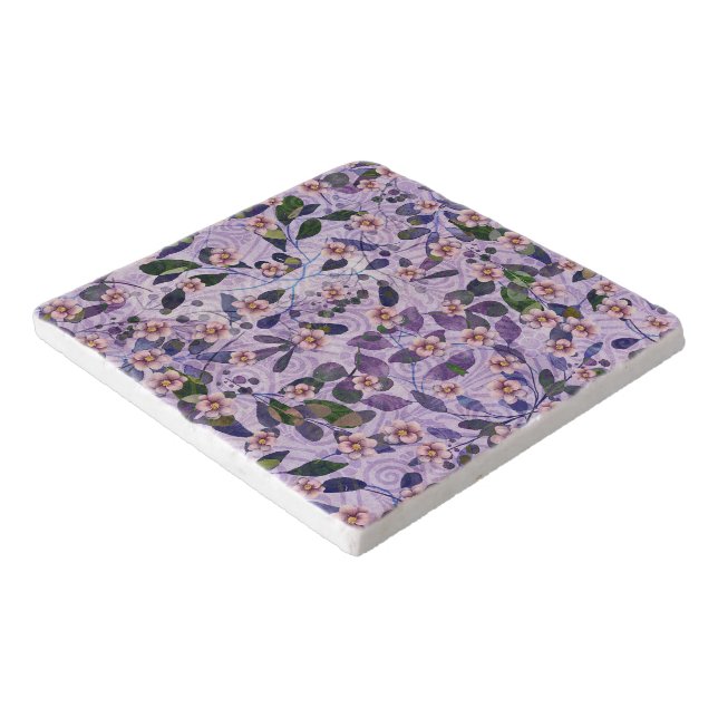 Petals & Poetry - Nature Inspired Floral Art -  Trivet (Corner)