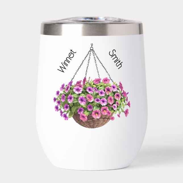 Petals & Pour Wine Tumbler (Front)