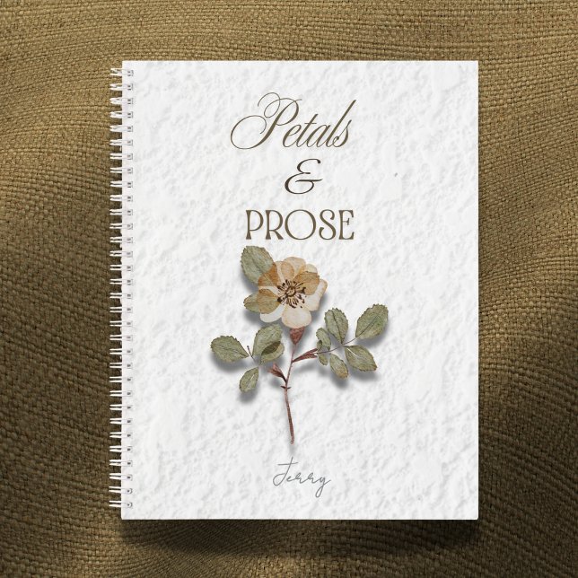 Petals & Prose Personalized Floral  Notebook (Creator Uploaded)