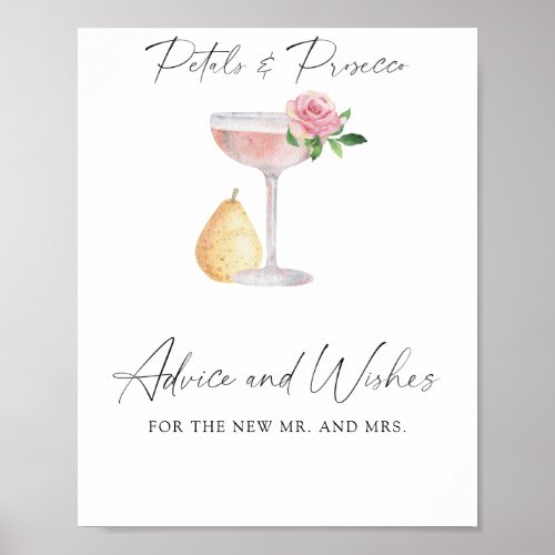 Petals  Prosecco _ advice and wishes Poster