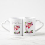 Petals & Prosecco Blush Pink Floral Bridal Shower  Coffee Mug Set<br><div class="desc">Elegant Garden Flowers with Glass of Champagne,  Berries and text "Petals and Prosecco" Floral themed Bridal shower Coffee Mug Set in lilac,  lavender,  blush pink,  peach,  apricot and greenery colors.</div>