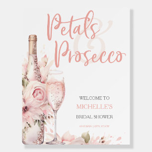 Petals & Prosecco Blush Pink Floral Bridal Shower Foam Board