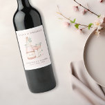 Petals & Prosecco Bridal Shower Bachelorette Wine Label<br><div class="desc">This charming bridal shower suite, titled "Petals & Prosecco, " exudes elegance and sophistication. The collection features a delicate blush pink background adorned with soft floral accents, creating a romantic and whimsical atmosphere. At the center of the design, a beautifully illustrated bottle of prosecco and a matching coupe glass, each...</div>