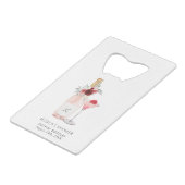 Petals & Prosecco Bridal Shower Credit Card Bottle Opener (Front Angled)