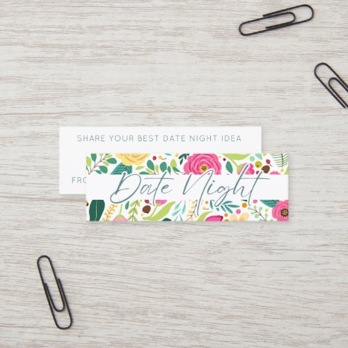 Petals Prosecco Bridal Shower Date Night Idea Mini Business Card
