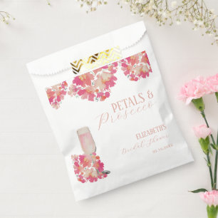 Petals & Prosecco Bridal Shower Floral Pink Favor Bag