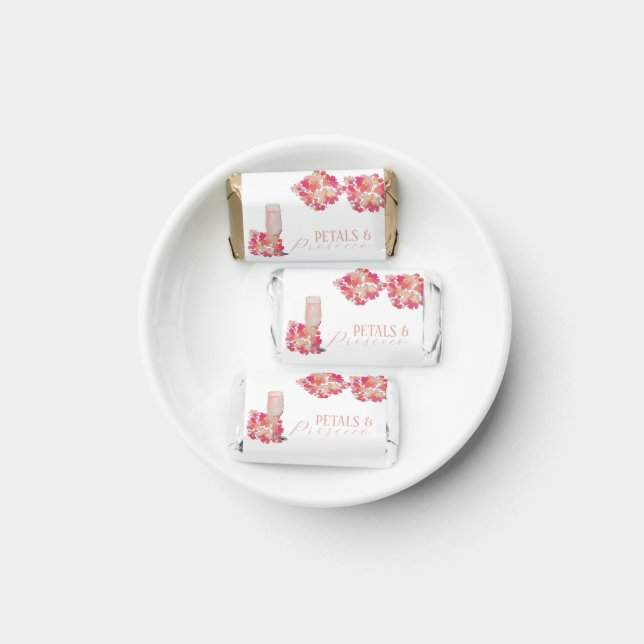 Petals & Prosecco Bridal Shower Floral Pink Hershey's Miniatures (Plate)