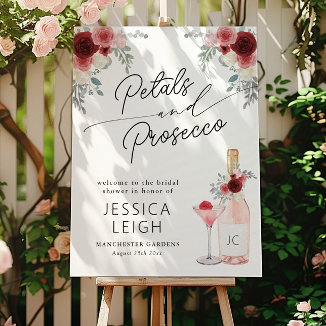 Petals & Prosecco Bridal Shower Foam Board (Creator Uploaded)