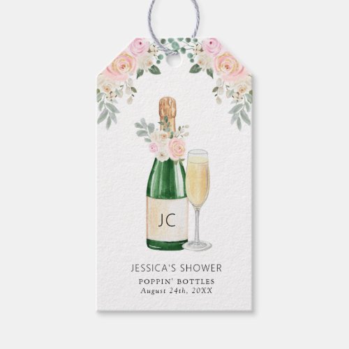 Petals  Prosecco Bridal Shower Gift Tags