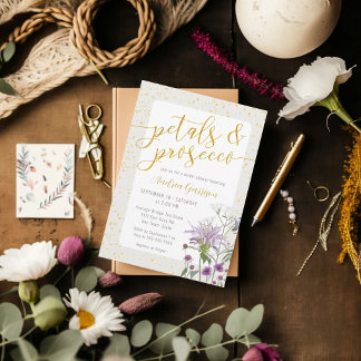 Petals & Prosecco Bridal Shower Invitation