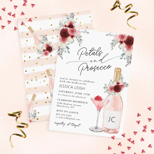 petals and prosecco bridal shower dress & Invitation Includes one card and COVER UP TOP Megan Light Denim Dress Size:S-P