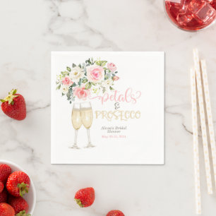 Petals & Prosecco Bridal Shower Napkins