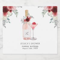 Popping Bottles Custom Printable Champagne or Wine Bottle Label Pregna –  Bright Color Mom Shop