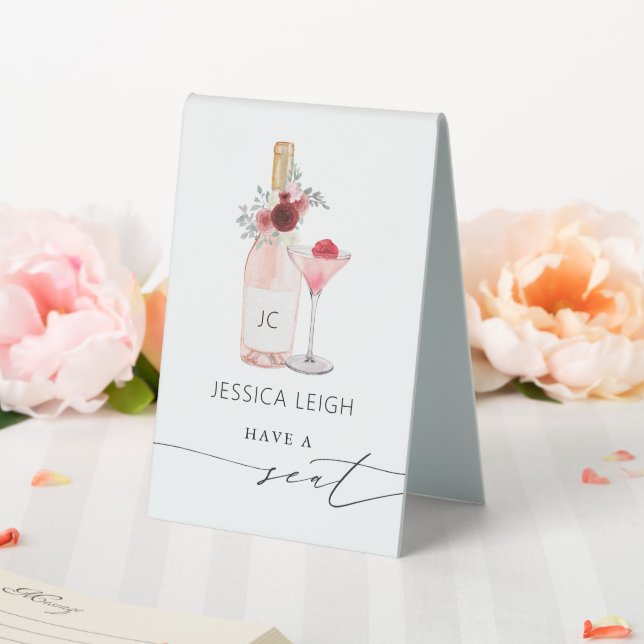 Petals & Prosecco Bridal Shower Table Seating Table Tent (In SItu (Wedding))