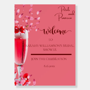 Petals & Prosecco Bridal Shower Welcome   Foam Board