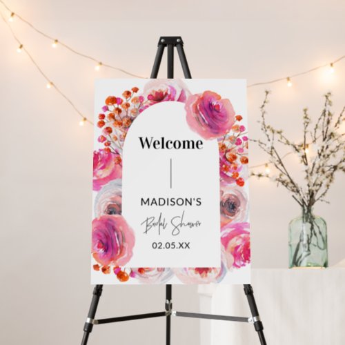 Petals  Prosecco Bridal Shower Welcome Sign