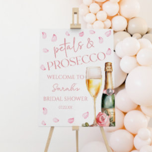 Petals & Prosecco Bridal Shower Welcome Sign