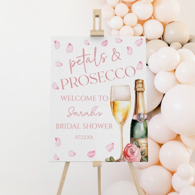 Petals & Prosecco Bridal Shower Welcome Sign (Creator Uploaded)