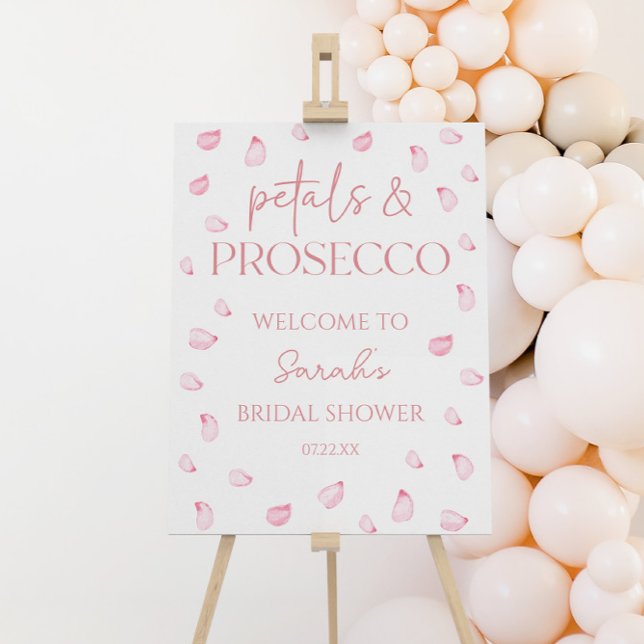 Petals & Prosecco Bridal Shower Welcome Sign (Creator Uploaded)