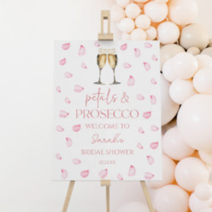 Petals & Prosecco Bridal Shower Welcome Sign