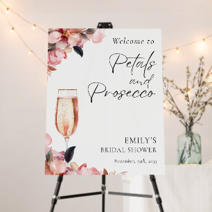 Petals & Prosecco Bridal Shower Welcome Sign