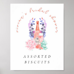 Petals & Prosecco Champagne Bridal Shower Food Poster