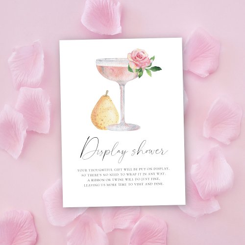 Petals  Prosecco _ Display shower Enclosure Card