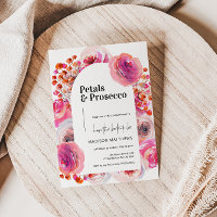 Petals & Prosecco Floral Arch Summer Bridal Shower Invitation