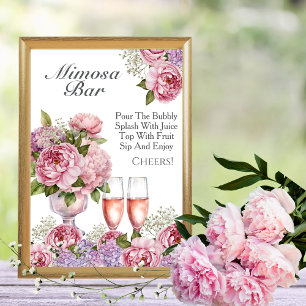 Petals & Prosecco Mimosa Bar  Sign Invitation
