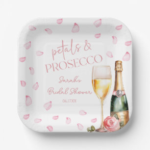 Petals & Prosecco Mimosa Champagne Bridal Shower  Paper Plates
