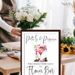 Petals & Prosecco Pink Bridal Shower Flower Bar Poster<br><div class="desc">Elegant Garden Flowers with Glass of Champagne,  Berries and text "Petals and Prosecco" Floral themed Bridal shower Flower Bar Sign Poster in lilac,  lavender,  blush pink,  peach,  apricot and greenery colors.</div>