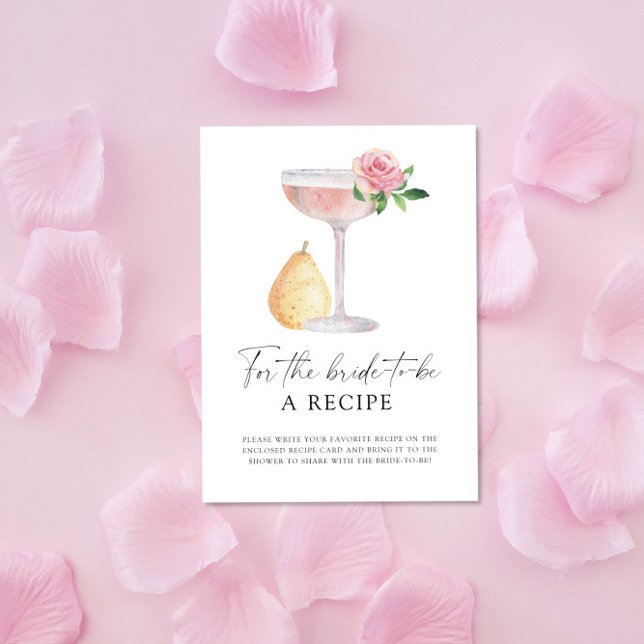 Petals & Prosecco - Recipe for the bride to be Enclosure Card (Creator Uploaded)
