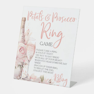 Petals & Prosecco Ring Game Hunt Rings Pedestal Sign