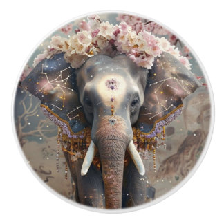 Petals & Trunks Ceramic Knob