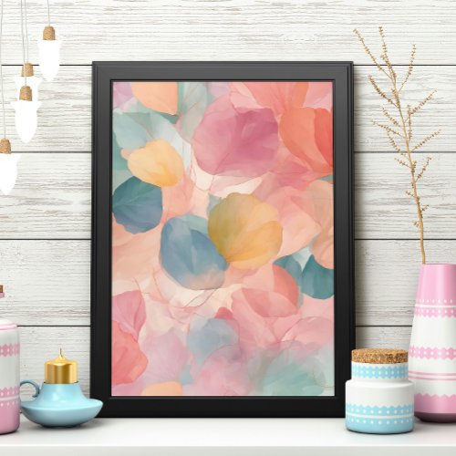 Petals Wall Poster Flower Oil paint wall Poster