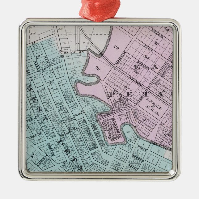 Petaluma, California 2 Metal Ornament (Front)