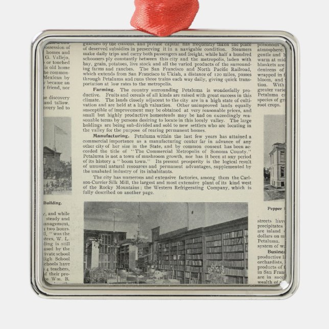 Petaluma, California Metal Ornament (Front)