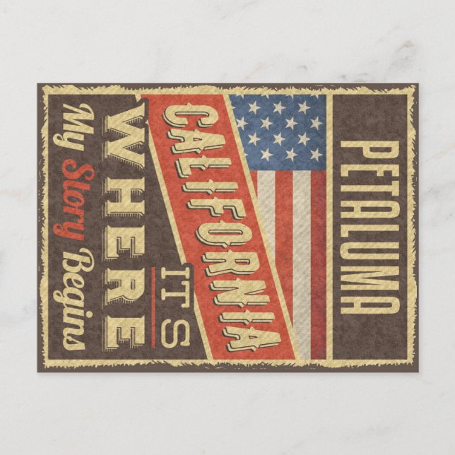 Petaluma California Postcard (Front)