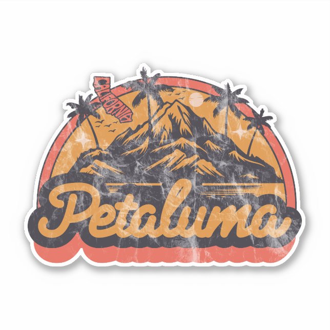 Petaluma, California Sticker (Front)