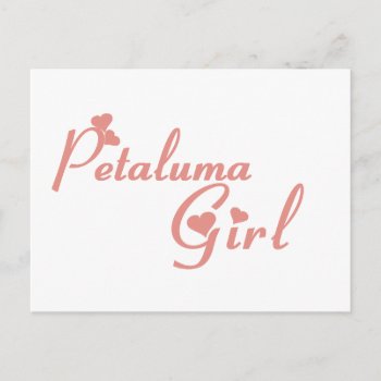 Petaluma Girl Tee Shirts Postcard by republicofcities at Zazzle