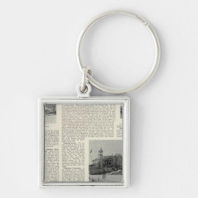Petaluma Residences, California Keychain (Front)