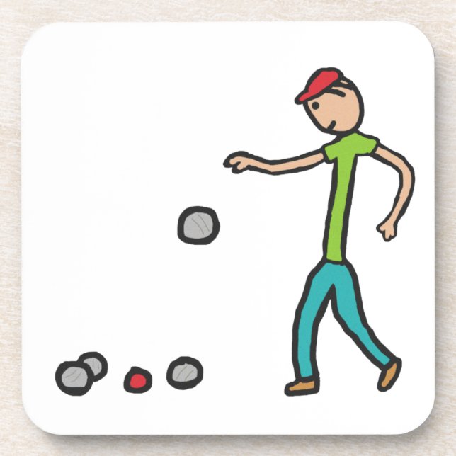 Petanque Beverage Coaster (Front)