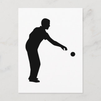 Petanque boccia player postcard