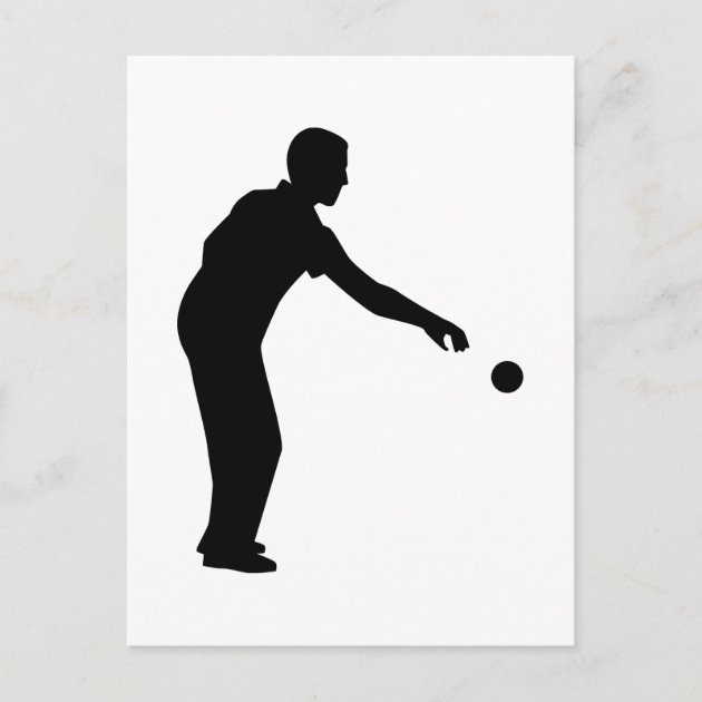 Petanque boccia player postcard Zazzle