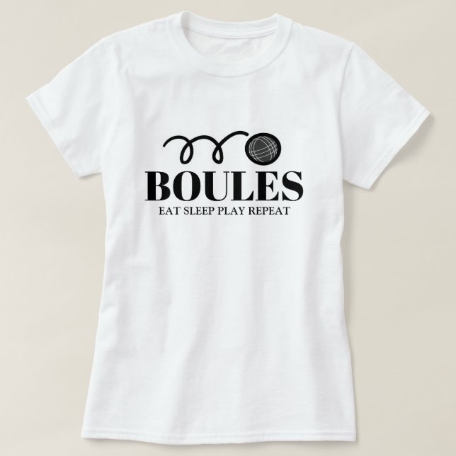 Petanque boules sport t shirt for women (Design Front)