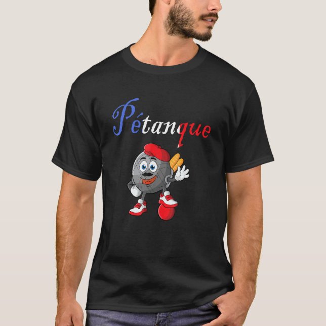 Petanque game funny men bocce ball team boule T-Shirt (Front)