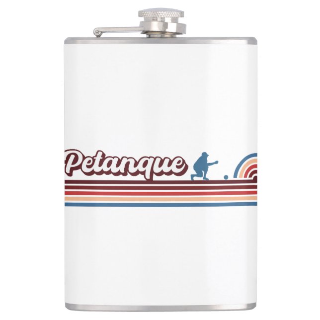Petanque Gifts, Petanque Lover, Petanque Player    Flask (Front)